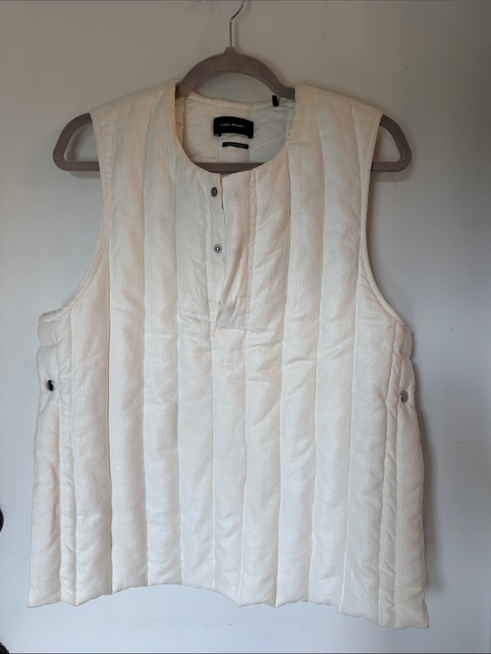 Isabel Marant Jackets & Blazers - Isabel Marant white linen Quilted Vest Size 38 (US 4-6)